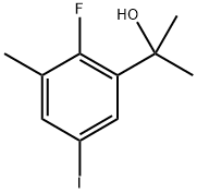 Benzenemethanol, 2-fluoro-5-iodo-α,α,3-trimethyl- Structure