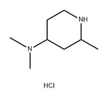 4-Piperidinamine, N,N,2-trimethyl-, hydrochloride (1:2) Structure