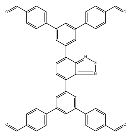 5',5''''-(benzo[c][1,2,5]thiadiazole-4,7-diyl)bis(([1,1':3',1''-terphenyl]-4,4''-dicarbaldehyde)) Structure