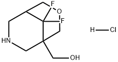 3-Oxa-7-azabicyclo[3.3.1]nonane-1-methanol, 9,9-difluoro-, hydrochloride (1:1) 구조식 이미지