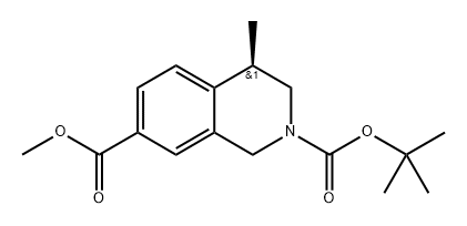 (R)-2-tert-Butyl 7-methyl 4-methyl-3,4-dihydroisoquinoline-2,7(1H)-dicarboxylate Structure