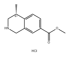 (R)-Methyl 4-methyl-1,2,3,4-tetrahydroisoquinoline-7-carboxylate hydrochloride 구조식 이미지