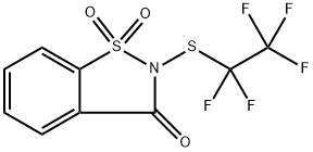 2-((Perfluoroethyl)thio)benzo[d]isothiazol-3(2H)-one 1,1-dioxide Structure