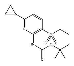 tert-butyl N-(6-cyclopropyl-3-ethylsulfonyl-2-pyridyl)carbamate Structure