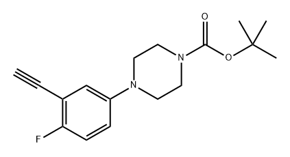 tert-butyl 4-(3-ethynyl-4-fluorophenyl)piperazin-1-carboxylate Structure