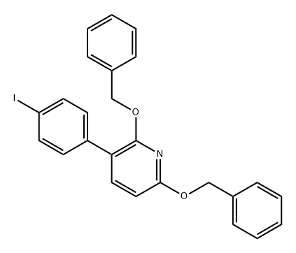 2,6-Bis(benzyloxy)-3-(4-iodophenyl)pyridine 구조식 이미지