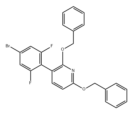 3-(4-bromo-2,6-difluorophenyl)-2,6-bis(phenylmethoxy)-Pyridine Structure