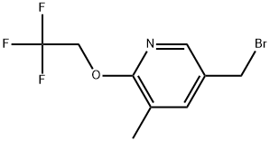 Pyridine, 5-(bromomethyl)-3-methyl-2-(2,2,2-trifluoroethoxy)- Structure