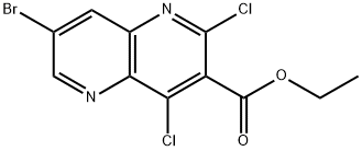 Ethyl 7-bromo-2,4-dichloro-1,5-naphthyridine-3-carboxylate Structure