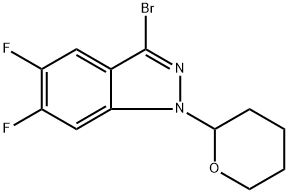 3-Bromo-5,6-difluoro-1-(tetrahydro-2H-pyran-2-yl)-1H-indazole Structure