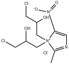 1H-Imidazolium, 1,1-bis(3-chloro-2-hydroxypropyl)-2-methyl-5-nitro-, chloride (1:1) Structure