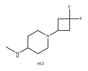 4-Piperidinamine, 1-(3,3-difluorocyclobutyl)-N-methyl-, hydrochloride (1:1) Structure