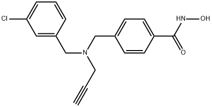 Benzamide, 4-[[[(3-chlorophenyl)methyl]-2-propyn-1-ylamino]methyl]-N-hydroxy- Structure