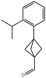 3-[2-(1-methylethyl)phenyl]-Bicyclo[1.1.1]pentane-1-carboxaldehyde Structure