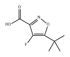 5-(tert-Butyl)-4-fluoroisoxazole-3-carboxylic acid 구조식 이미지