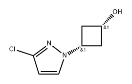 cis-3-(3-chloropyrazol-1-yl)cyclobutanol Structure