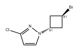 trans-1-(3-bromocyclobutyl)-3-chloro-pyrazole Structure