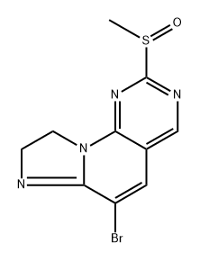 6-Bromo-2-(methylsulfinyl)-8,9-dihydroimidazo[1',2':1,6]pyrido[2,3-d]pyrimidine Structure