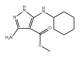 methyl 3-amino-5-(cyclohexylamino)-1H-pyrazole-4-carboxylate Structure