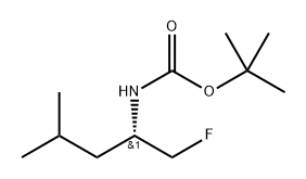 (S)-tert-Butyl (1-fluoro-4-methylpentan-2-yl)carbamate Structure