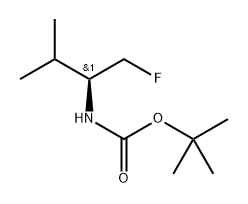 tert-Butyl (S)-(1-fluoro-3-methylbutan-2-yl)carbamate 구조식 이미지