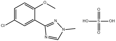 1H-1,2,4-Triazole, 3-(5-chloro-2-methoxyphenyl)-1-methyl-, sulfate (1:1) 구조식 이미지