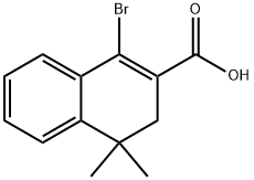 1-bromo-4,4-dimethyl-3,4-dihydronaphthalene-2-carboxylic acid Structure