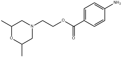 4-Morpholineethanol, 2,6-dimethyl-, 4-(4-aminobenzoate) Structure