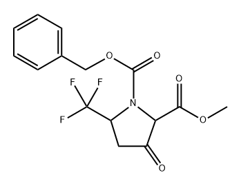 1-Benzyl 2-methyl 3-oxo-5-(trifluoromethyl)pyrrolidine-1,2-dicarboxylate Structure