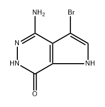 4-Amino-3-bromo-1H-pyrrolo[2,3-d]pyridazin-7(6H)-one 구조식 이미지