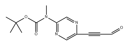 tert-Butyl methyl(5-(3-oxoprop-1-yn-1-yl)pyrazin-2-yl)carbamate Structure