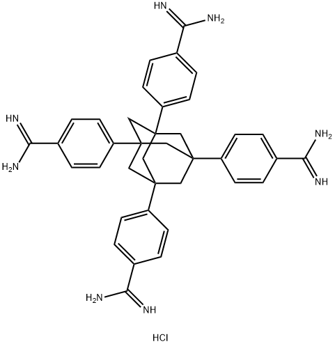 1,3,5,7-tetrakis(4-benzamidine hydrochloride)adamantane Structure