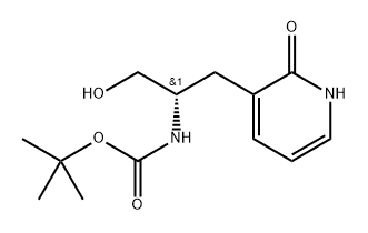 (S)-tert-Butyl (1-hydroxy-3-(2-oxo-1,2-dihydropyridin-3-yl)propan-2-yl)carbamate 구조식 이미지
