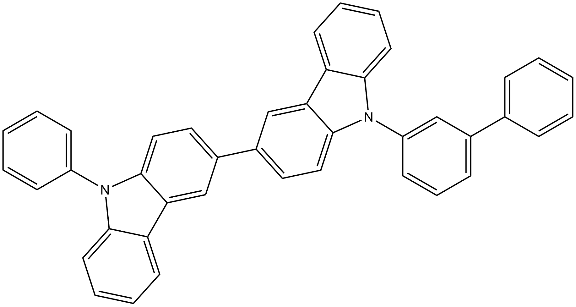 3,3′-Bi-9H-carbazole, 9-[1,1′-biphenyl]-3-yl-9′-phenyl-, labeled with deuterium Structure