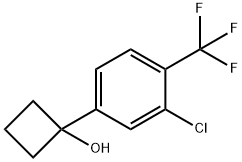 1-(3-chloro-4-(trifluoromethyl)phenyl)cyclobutanol Structure