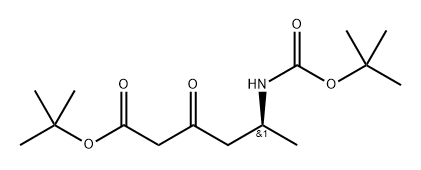 (S)-tert-Butyl 5-((tert-butoxycarbonyl)amino)-3-oxohexanoate Structure
