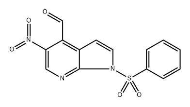 5-Nitro-1-(phenylsulfonyl)-1H-pyrrolo[2,3-b]pyridine-4-carbaldehyde Structure