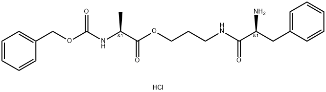 (S)-3-((S)-2-amino-3-phenylpropanamido)propyl-2-(((benzyloxy)carbonyl)amino)propanoate hydrochloride Structure