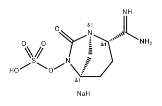 Sulfuric acid, mono[(1R,2S,5R)-2-(aminoimi nomethyl)-7-oxo-1,6-diazabicyclo[3.2.1]oct-6- yl] ester, sodium salt (1:1) 구조식 이미지