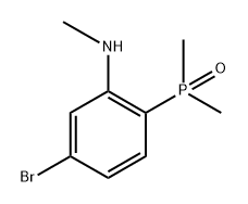 (4-Bromo-2-(methylamino)phenyl)dimethylphosphine oxide Structure