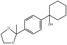 1-(4-(2-methyl-1,3-dioxolan-2-yl)phenyl)cyclohexanol 구조식 이미지