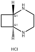 2,5-Diazabicyclo[4.2.0]octane, hydrochloride (1:2), (1S,6S)- Structure