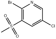 Pyridine, 2-bromo-5-chloro-3-(methylsulfonyl)- 구조식 이미지