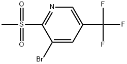 Pyridine, 3-bromo-2-(methylsulfonyl)-5-(trifluoromethyl)- Structure