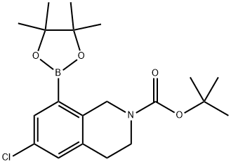 tert-Butyl 6-chloro-8-(4,4,5,5-tetramethyl-1,3,2-dioxaborolan-2-yl)-3,4-dihydroisoquinoline-2(1H)-carboxylate Structure