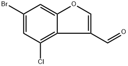 6-Bromo-4-chlorobenzofuran-3-carbaldehyde 구조식 이미지