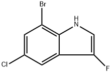 7-Bromo-5-chloro-3-fluoro-1H-indole 구조식 이미지