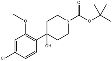 tert-butyl 4-(4-chloro-2-methoxyphenyl)-4-hydroxypiperidine-1-carboxylate Structure