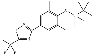 3-(4-((tert-butyldimethylsilyl)oxy)-3,5-dimethylphenyl)-5-(trifluoromethyl)-1,2,4-oxadiazole Structure