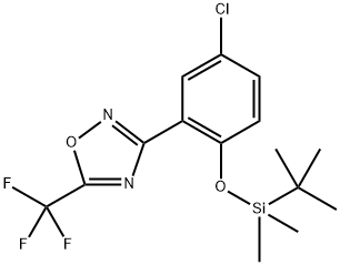 3-(2-((tert-butyldimethylsilyl)oxy)-5-chlorophenyl)-5-(trifluoromethyl)-1,2,4-oxadiazole Structure